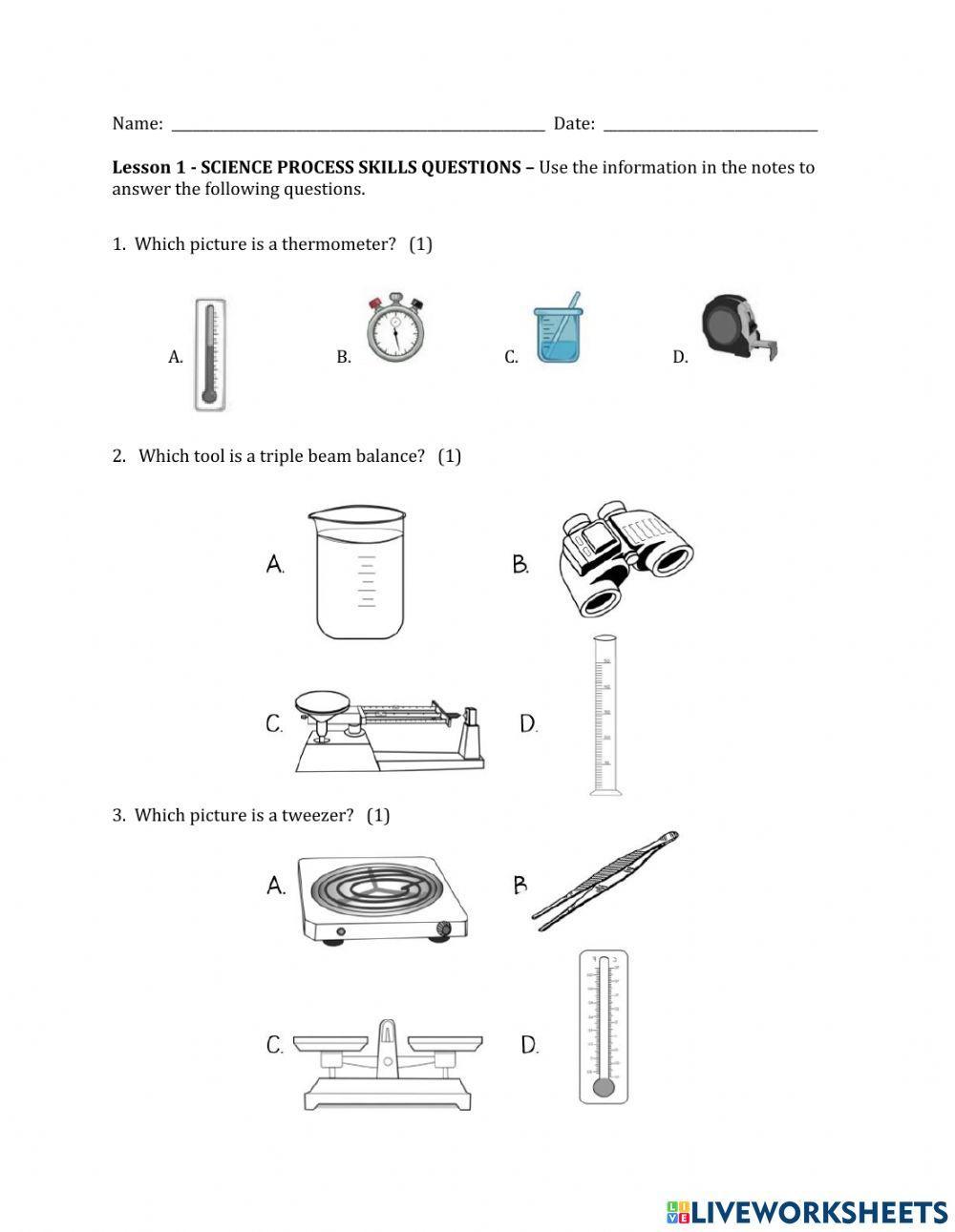 Grade 5-Process Skills Questions