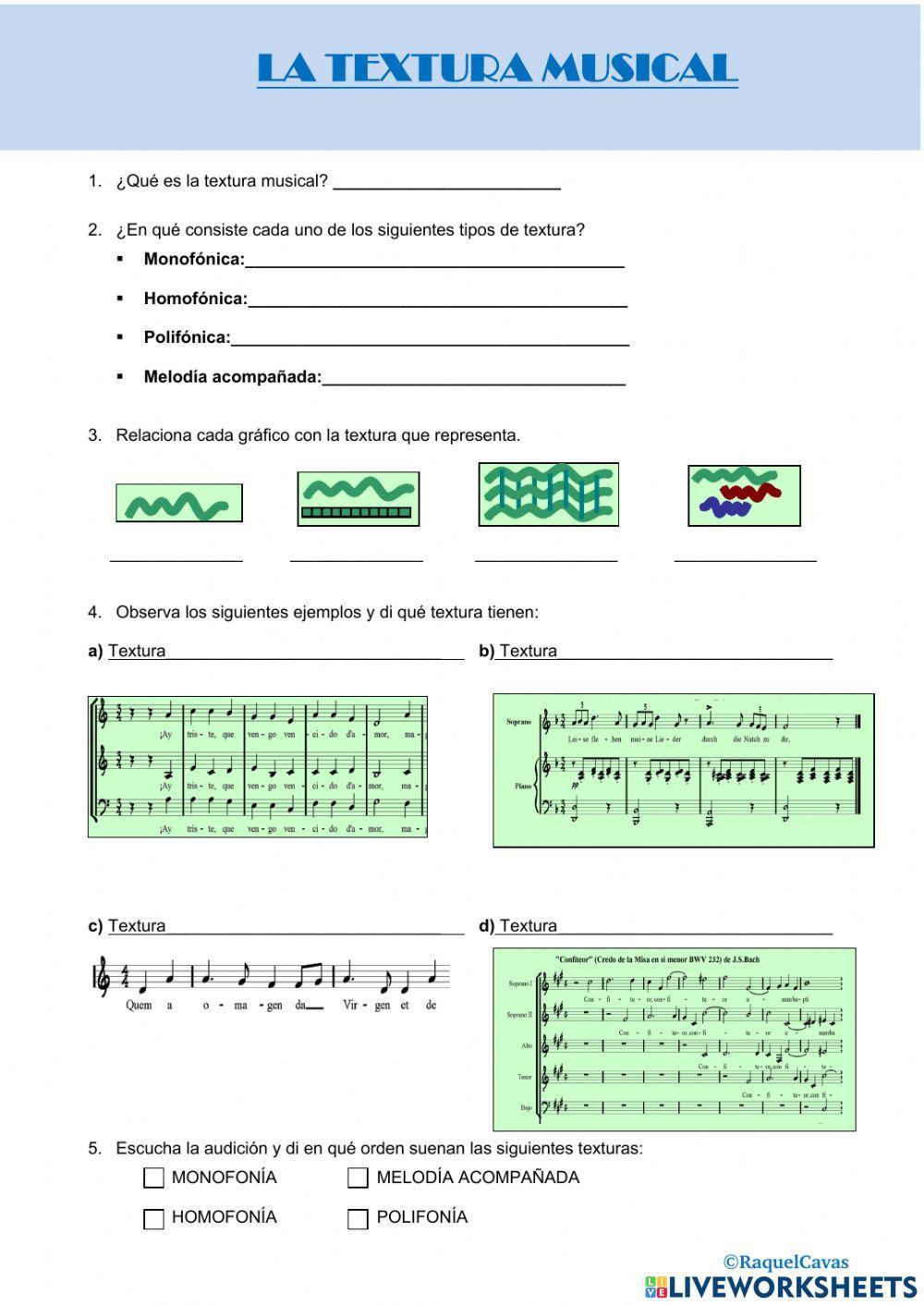 La textura musical La textura musical
