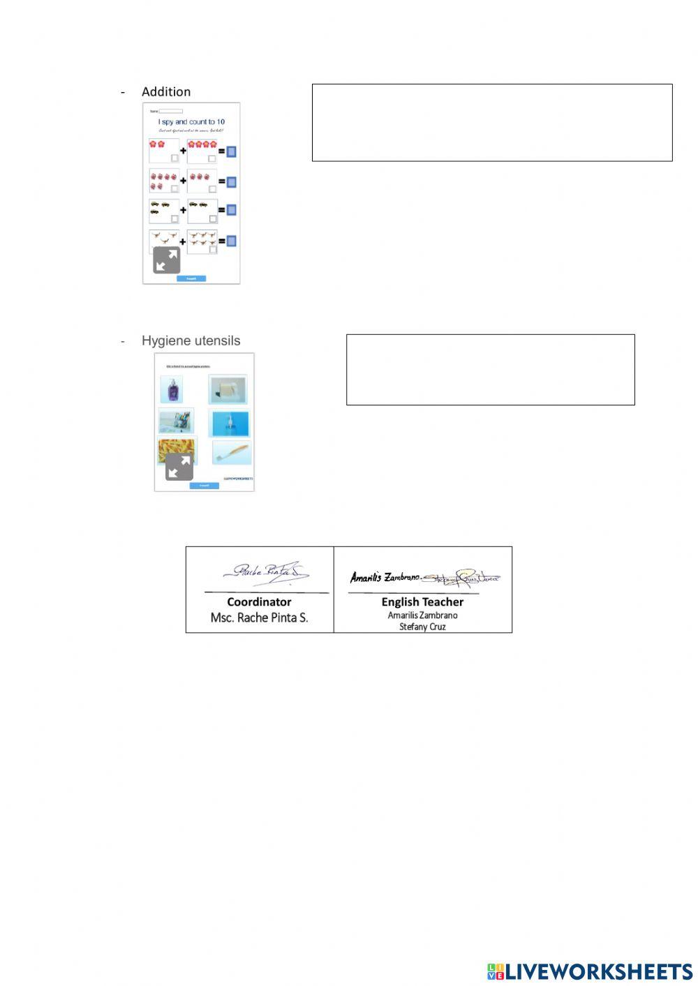 Weekly activities week 17