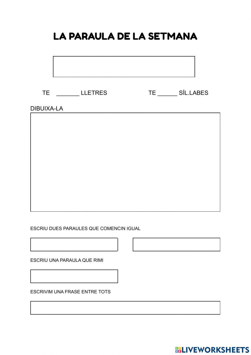 La paraula de la setmana