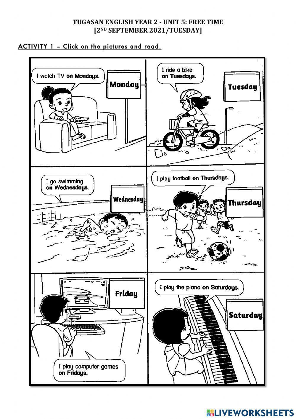 Superminds Unit 5: Free Time (Present Simple)(Writing)