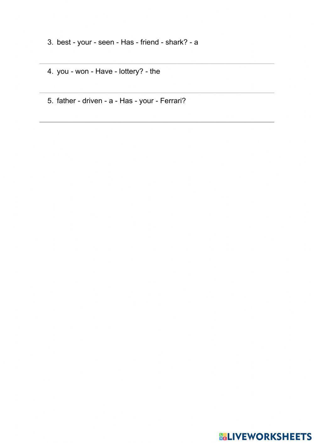 Grammar Workshop - Present Perfect 1