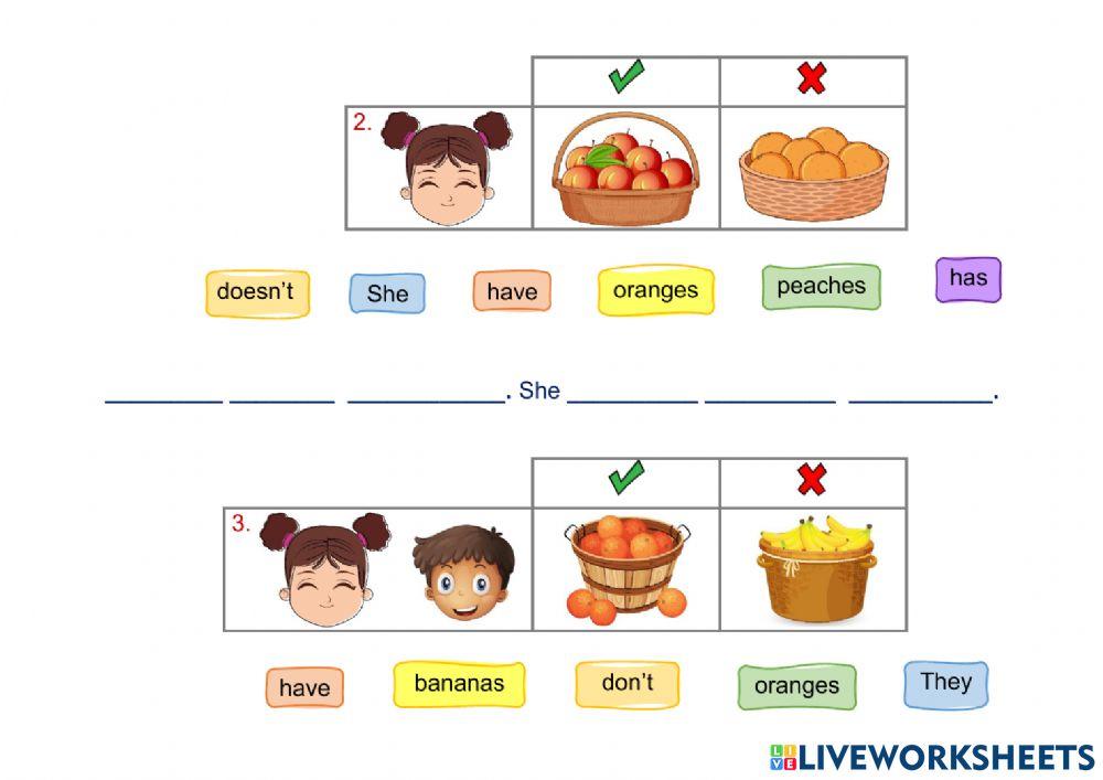 Statements about fruits
