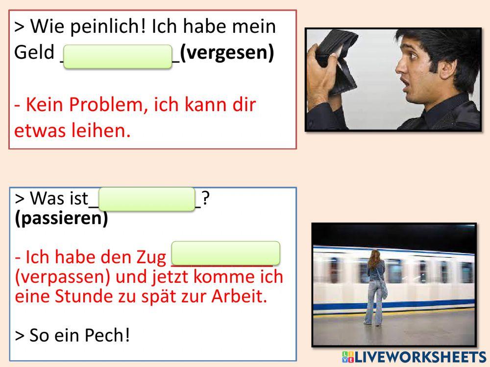 Nicht Trennbaren Verben im Perfekt