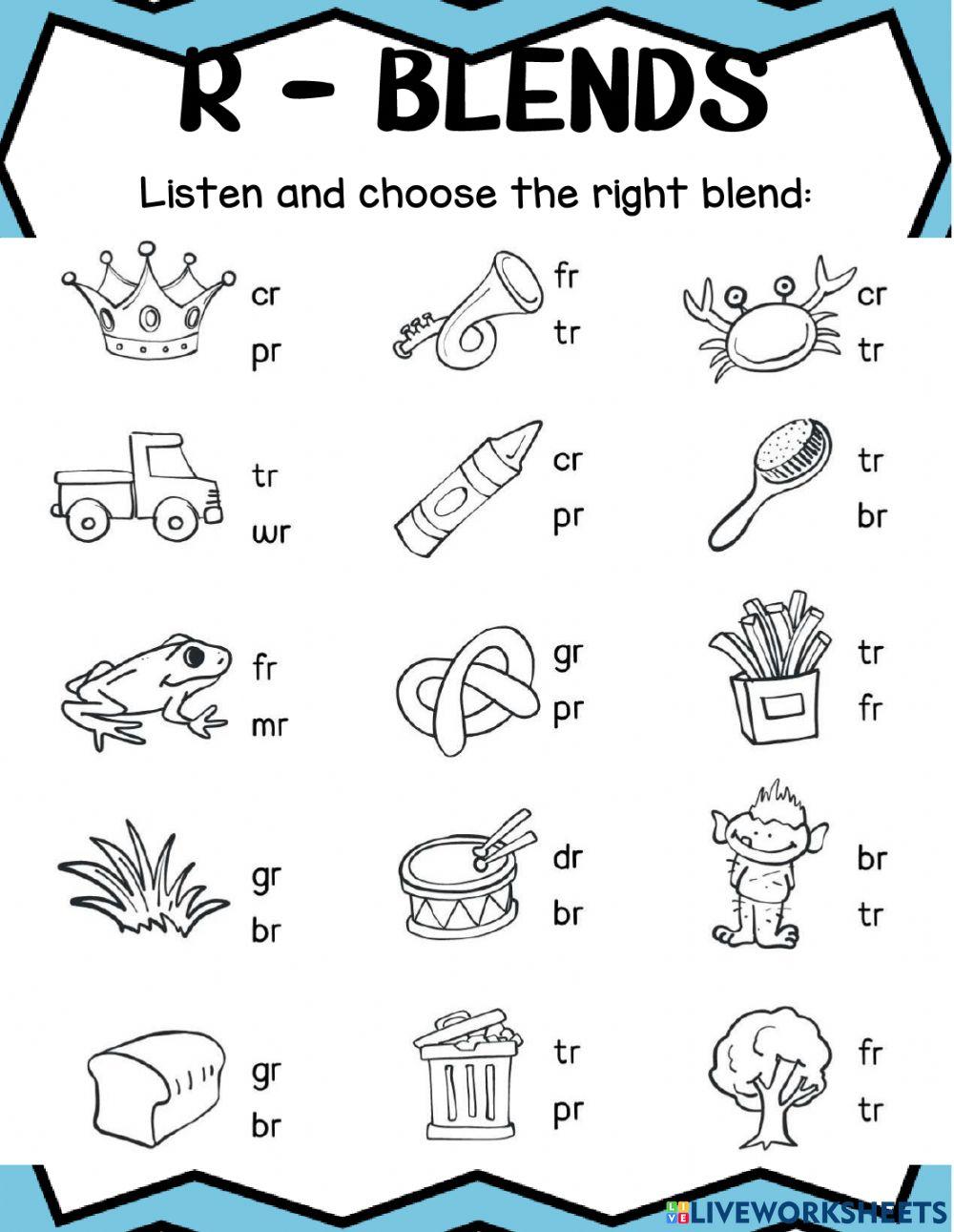 L Blends And R Blends Worksheet Live Worksheets 50% OFF
