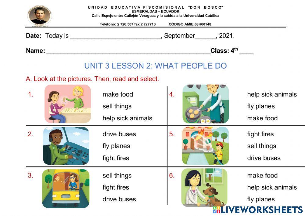 What people do - statements