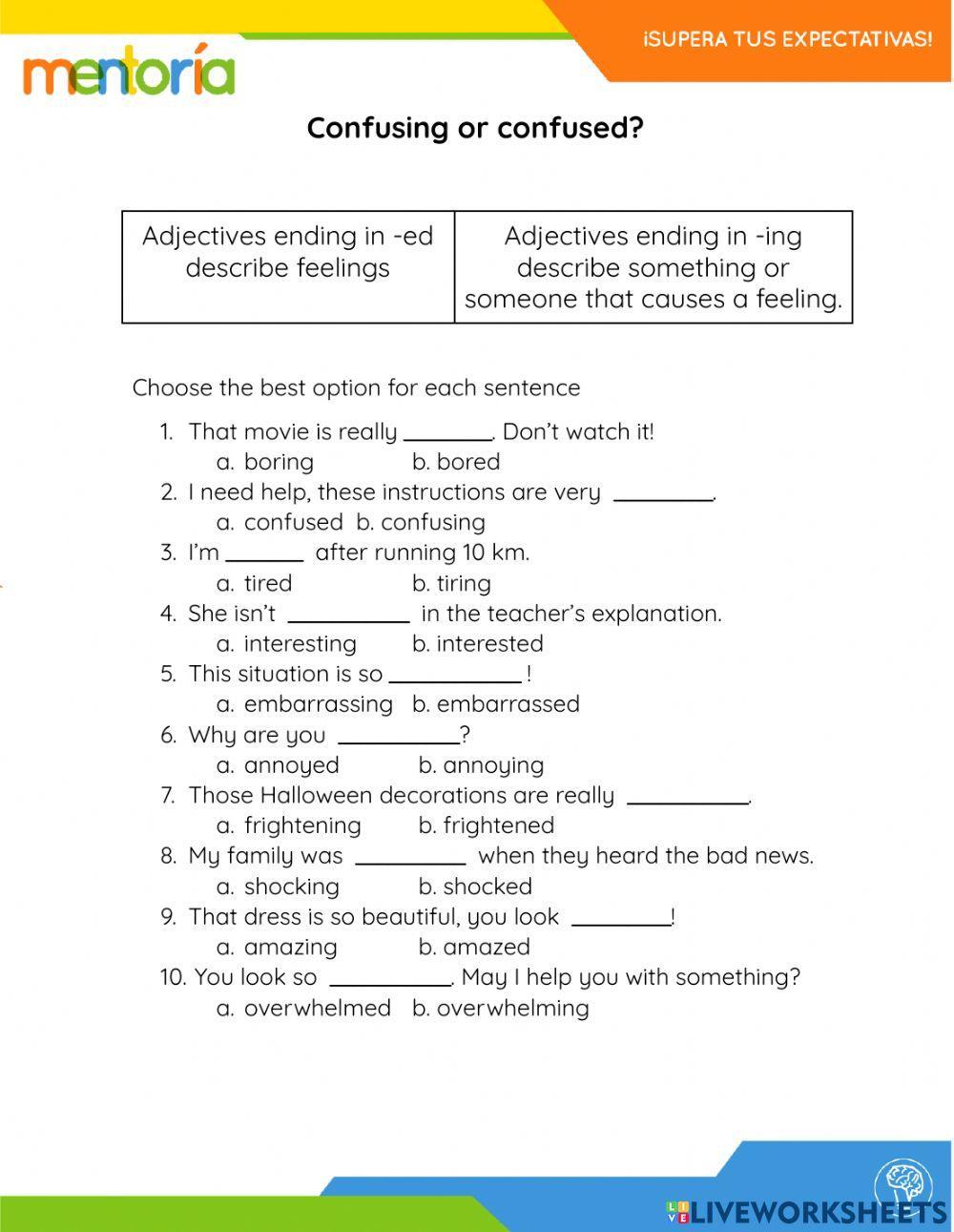 -ed and -ig adjectives