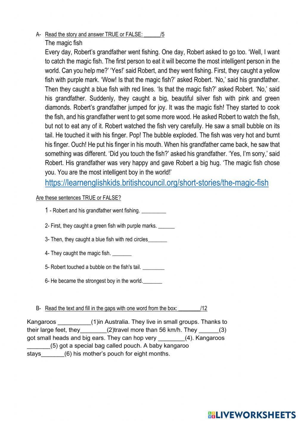 Practice kids 4 mid term exam