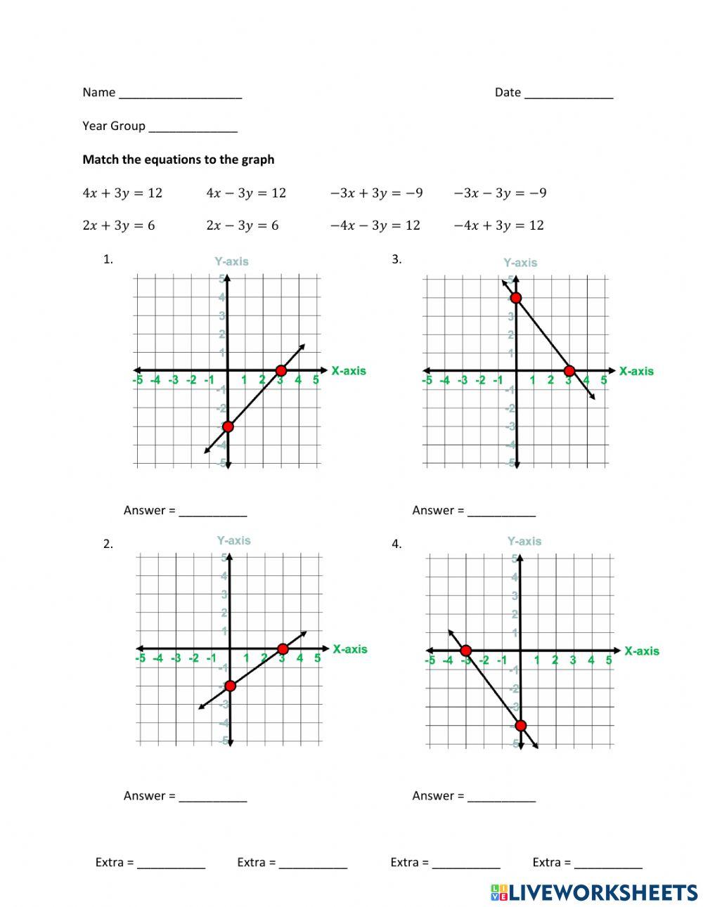 Graph - Match Standard Equations