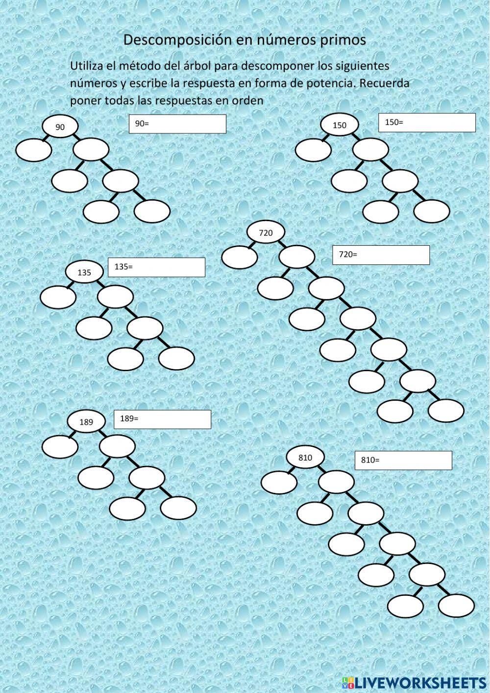 Descomposición en factores primos