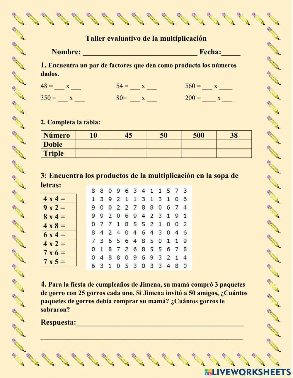 Taller de la multiplicación