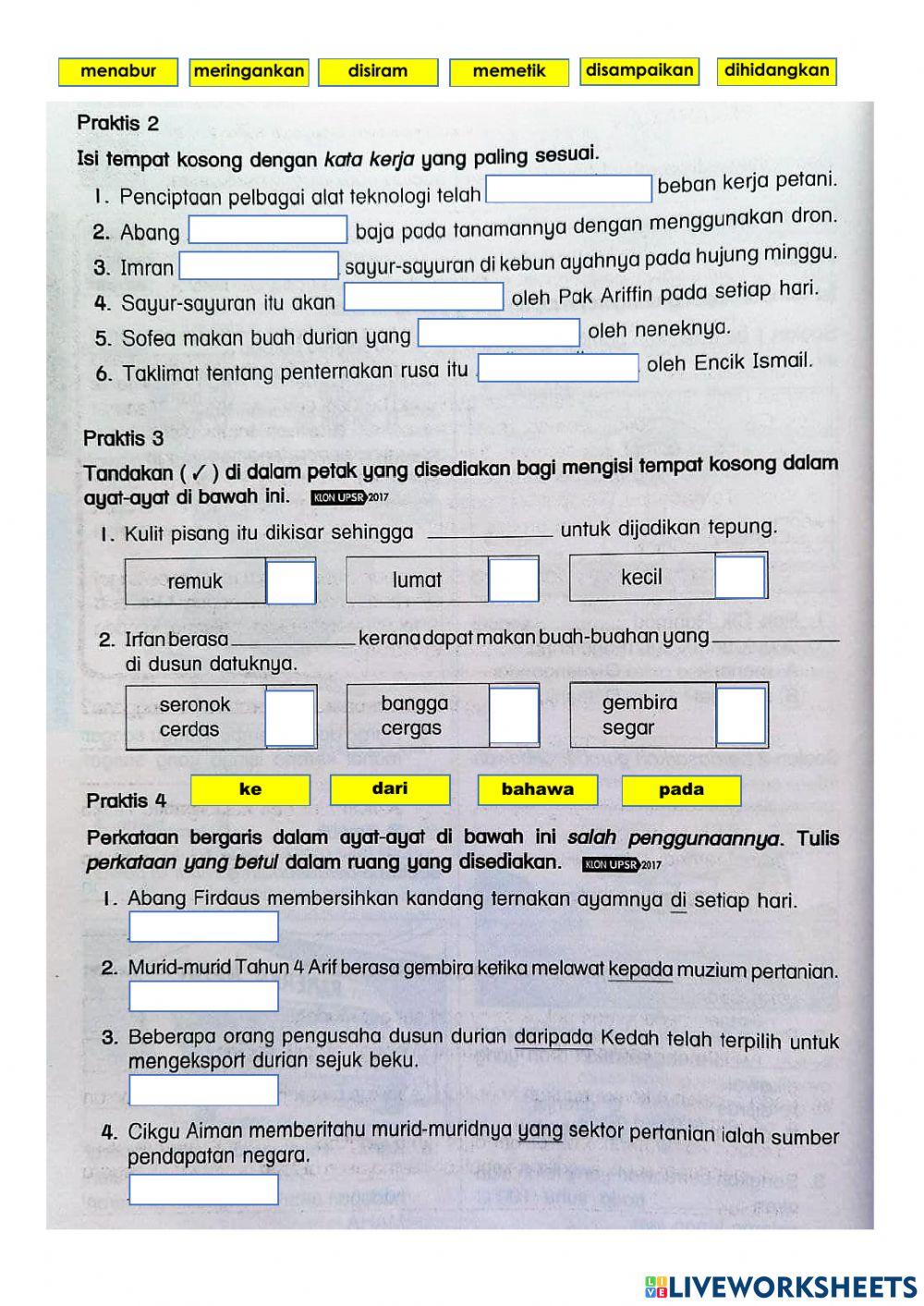 Bahasa Melayu Tahun 4