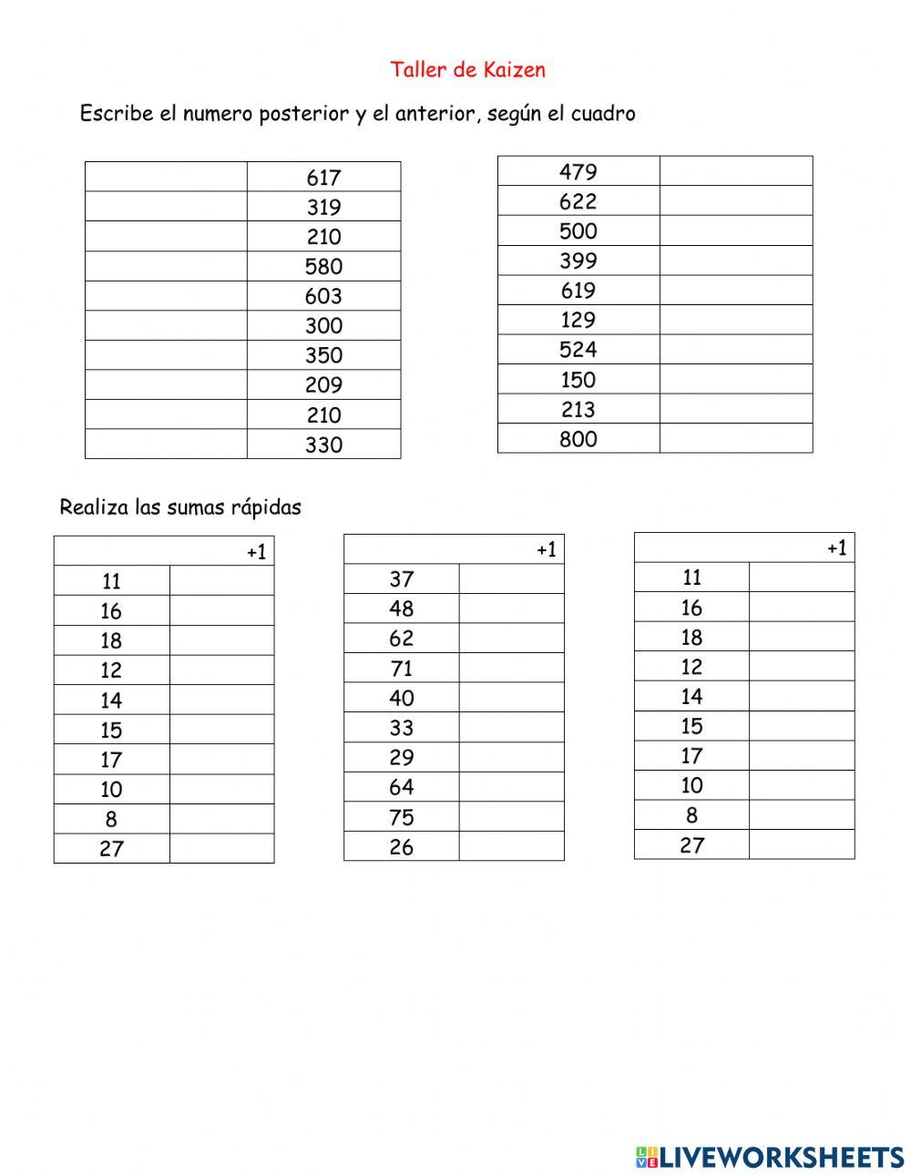Kaizen de matematicas nivel 1