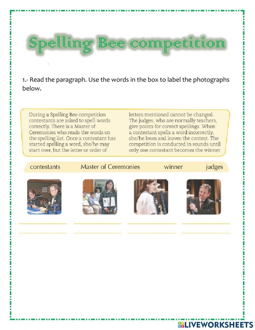 Spelling Bee competititon