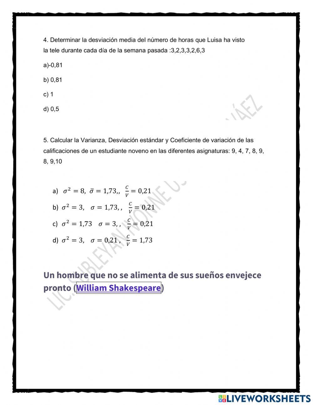 Medidas de dispersión