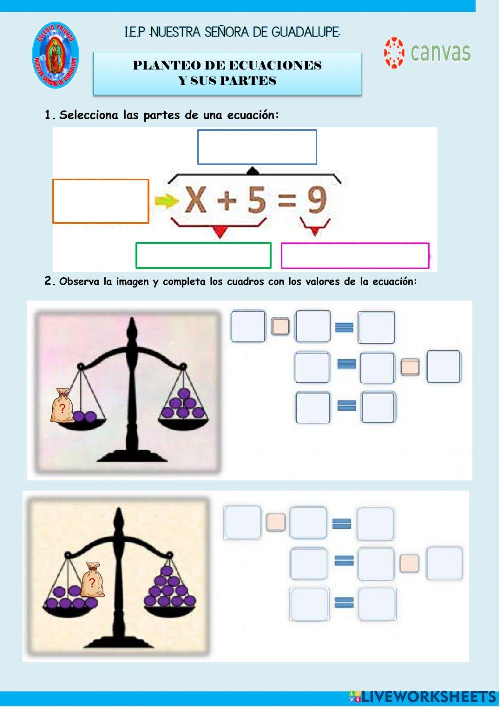 Planteo de Ecuaciones y Partes