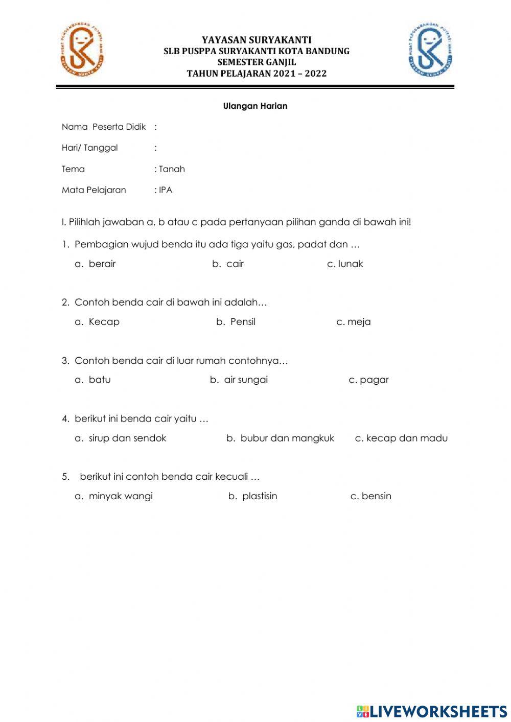 Worksheet