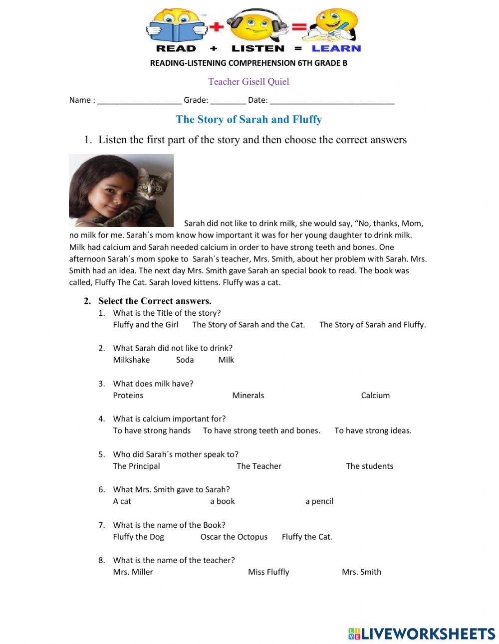 The Story of  Sarah and Fluffy