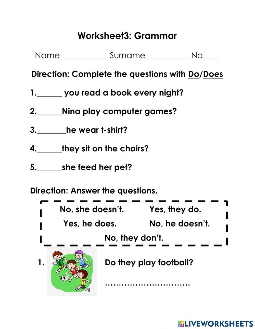 Present Simple Tense online exercise for 3 | Live Worksheets