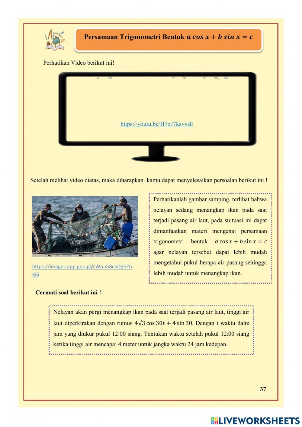 Persamaan Trigonometri LKPD 5