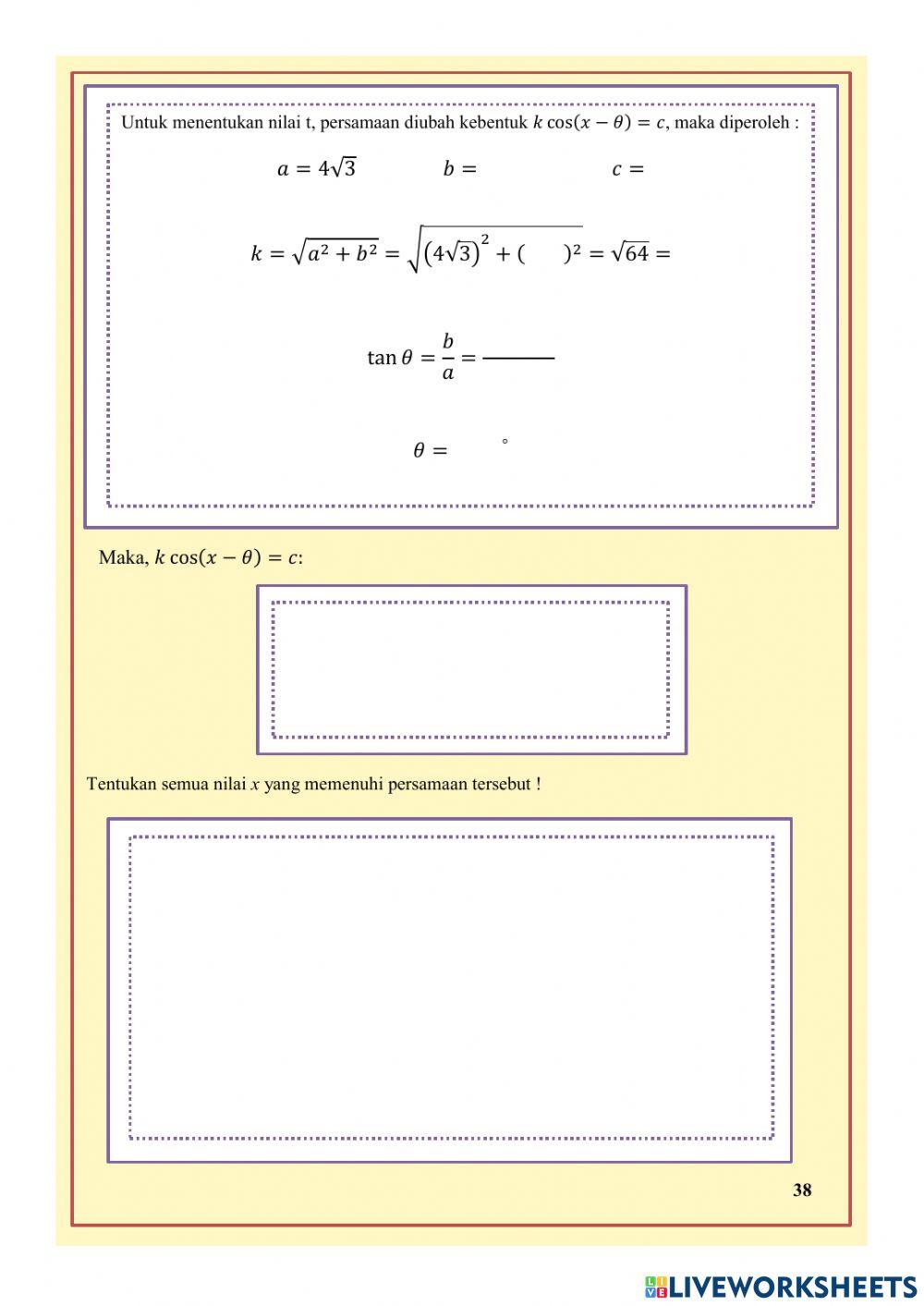 Persamaan Trigonometri LKPD 5