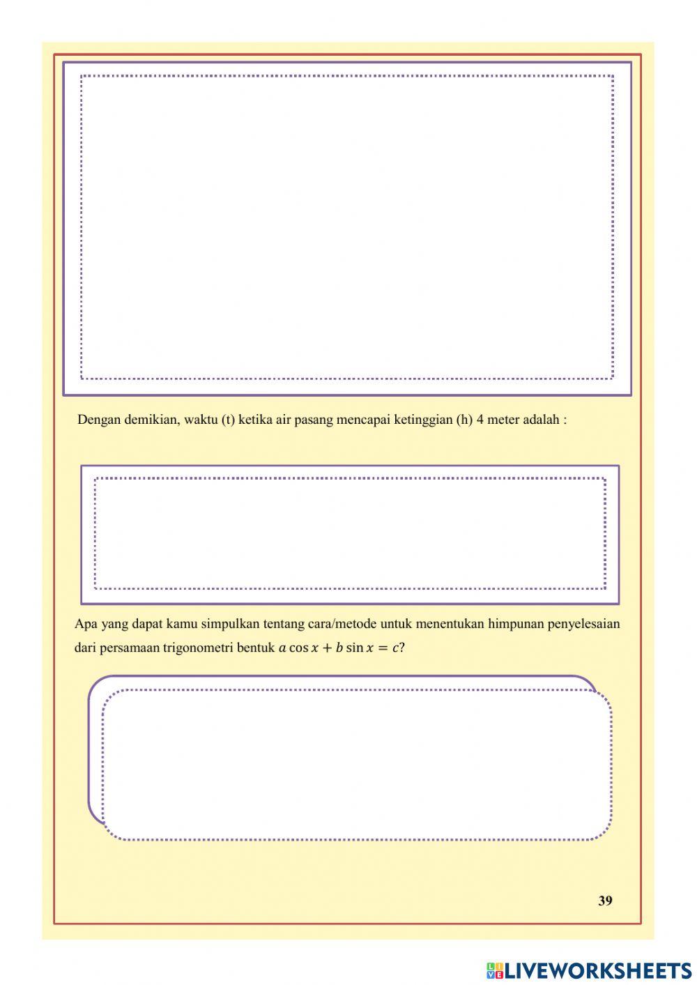 Persamaan Trigonometri LKPD 5