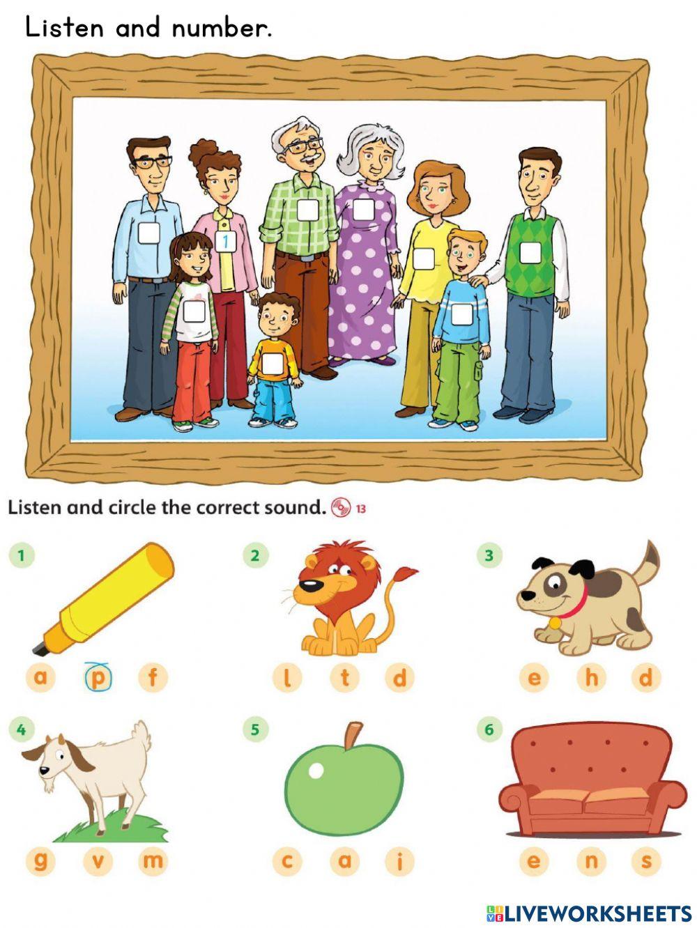 Family and friends grade 4 Worksheet Unit 1 2 3