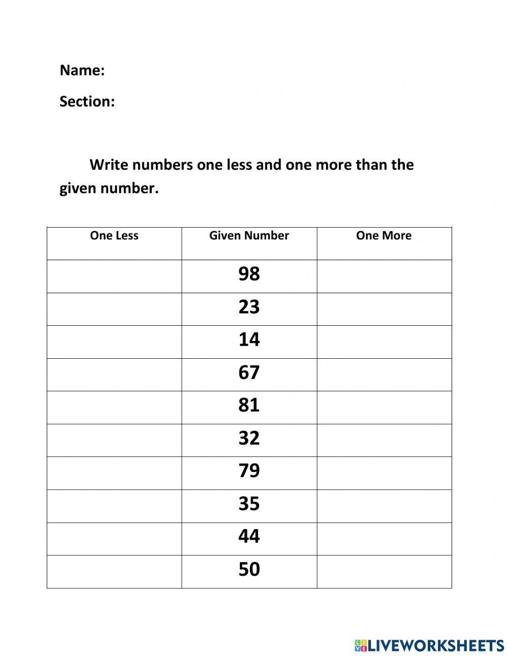 MAth activity online worksheet | Live Worksheets