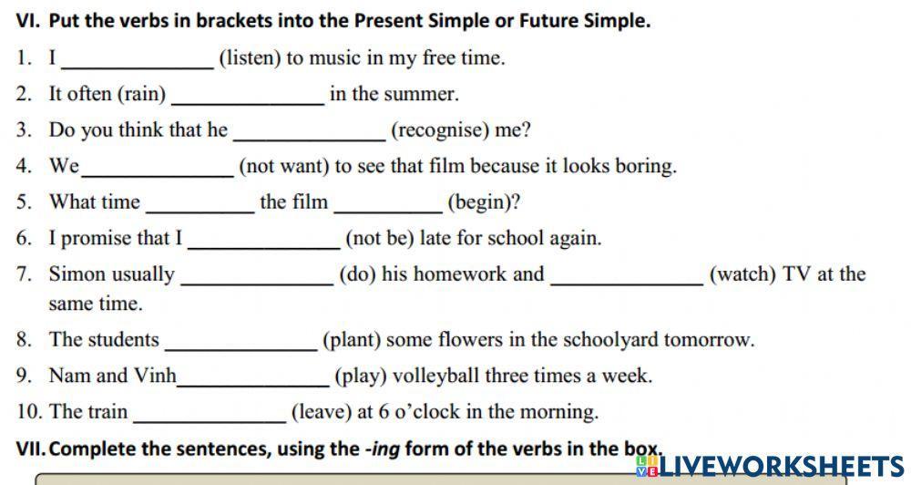Grade 7. Unit 1. Mai Lan Hương bài 6 Grammar