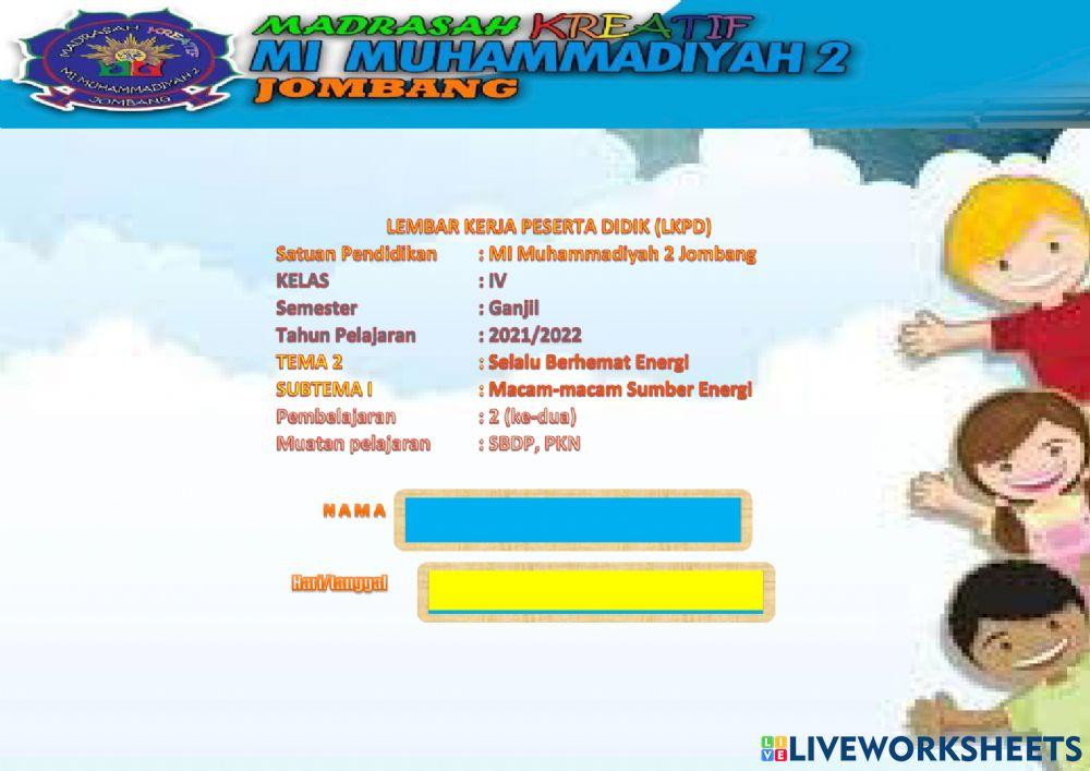 LKPD tema 2 subtema 1 pembelajaran 2