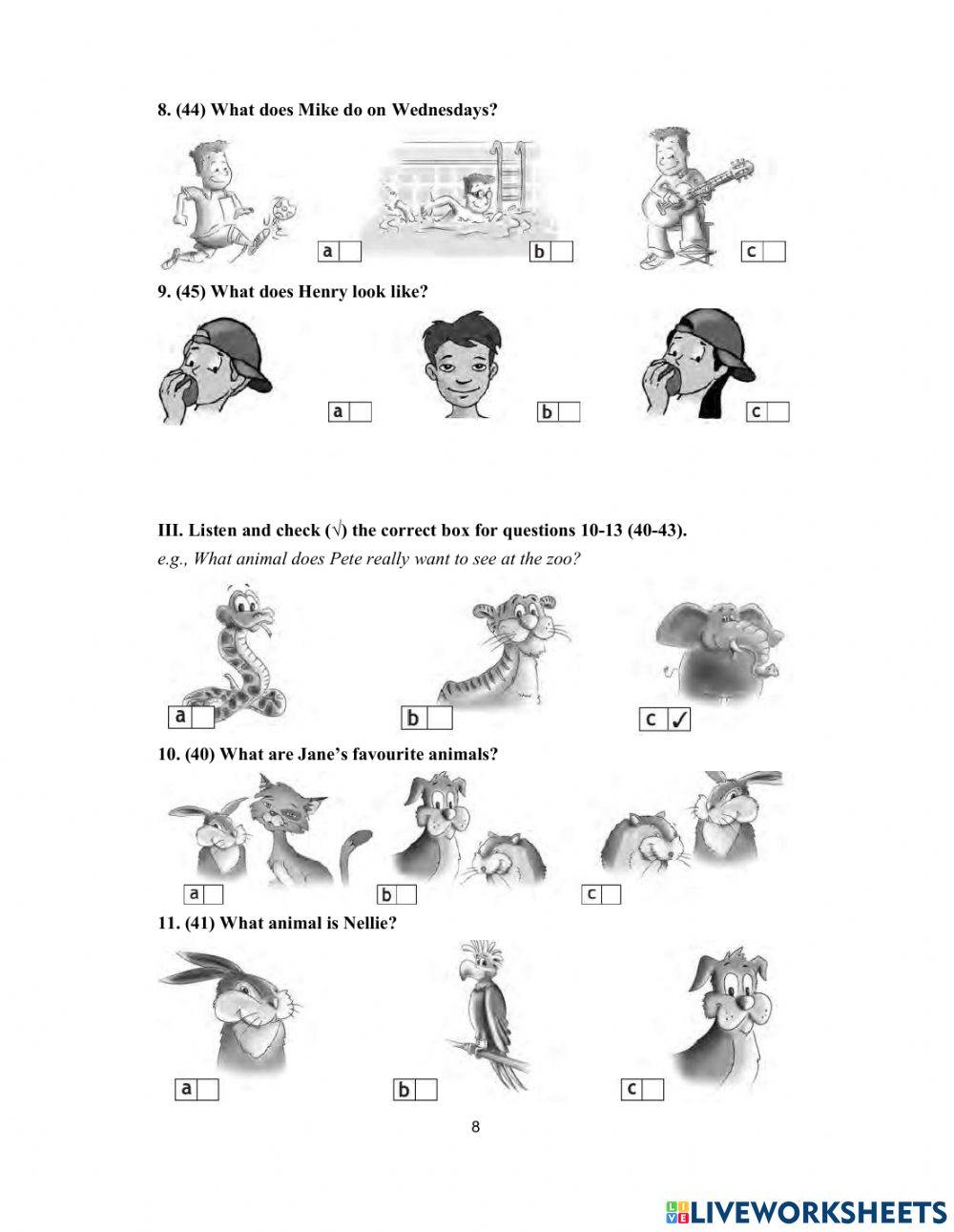 DS - Access 1 - Test 2 Listening