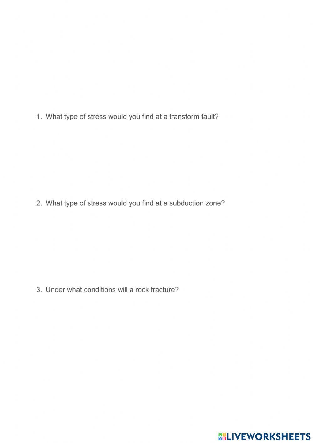 6.1 Geological Stresses