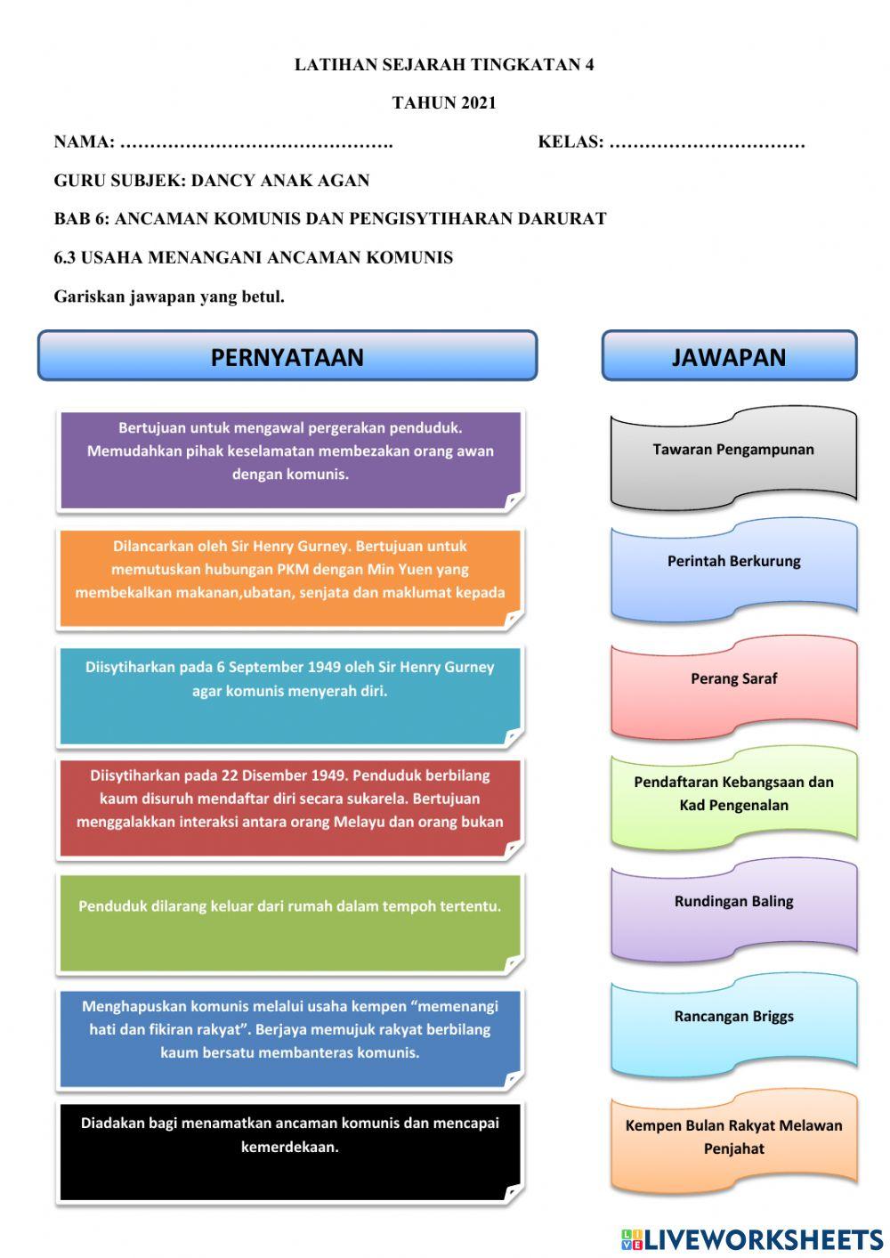 Sejarah t4 bab 6 ancaman komunis dan darurat 6.3 usaha menangani