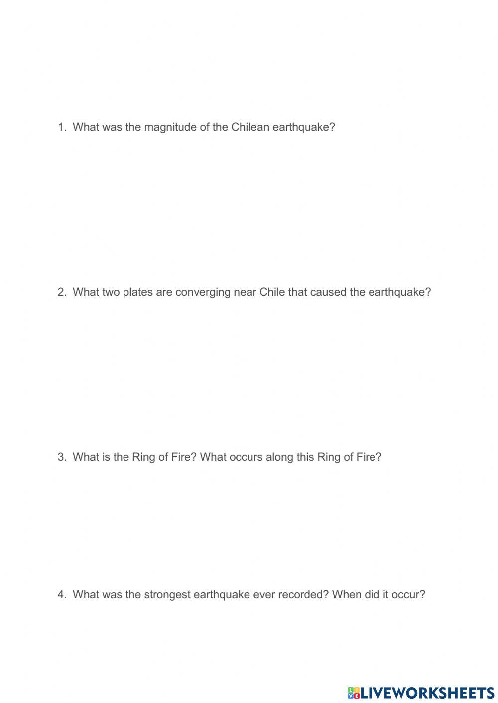6.7 Earthquake Zones
