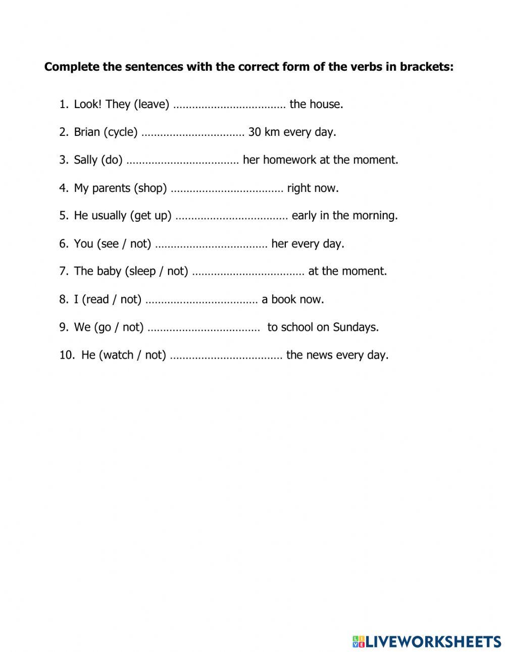 Simple present vs Present continuous