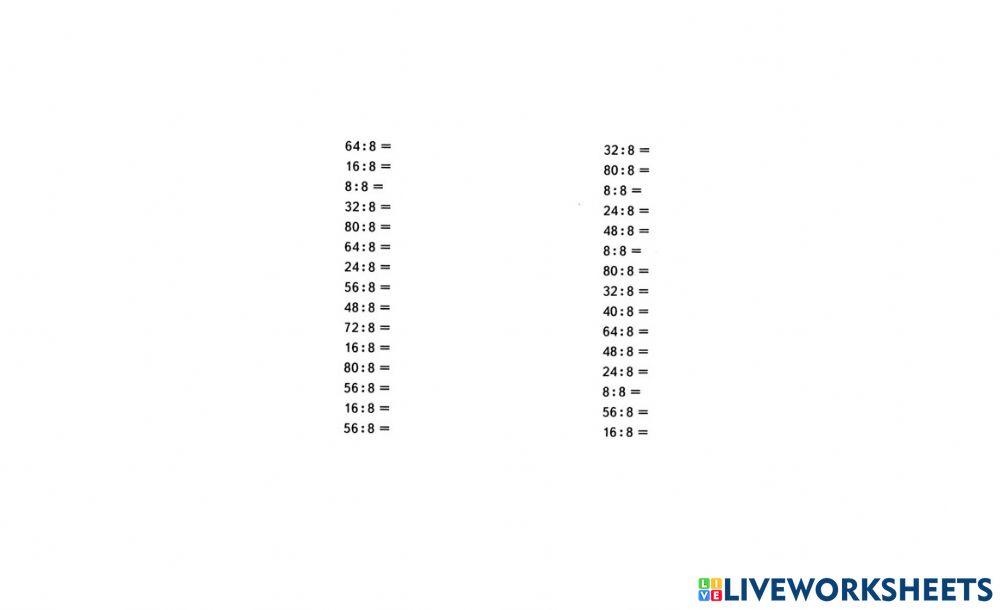 Деление на 8