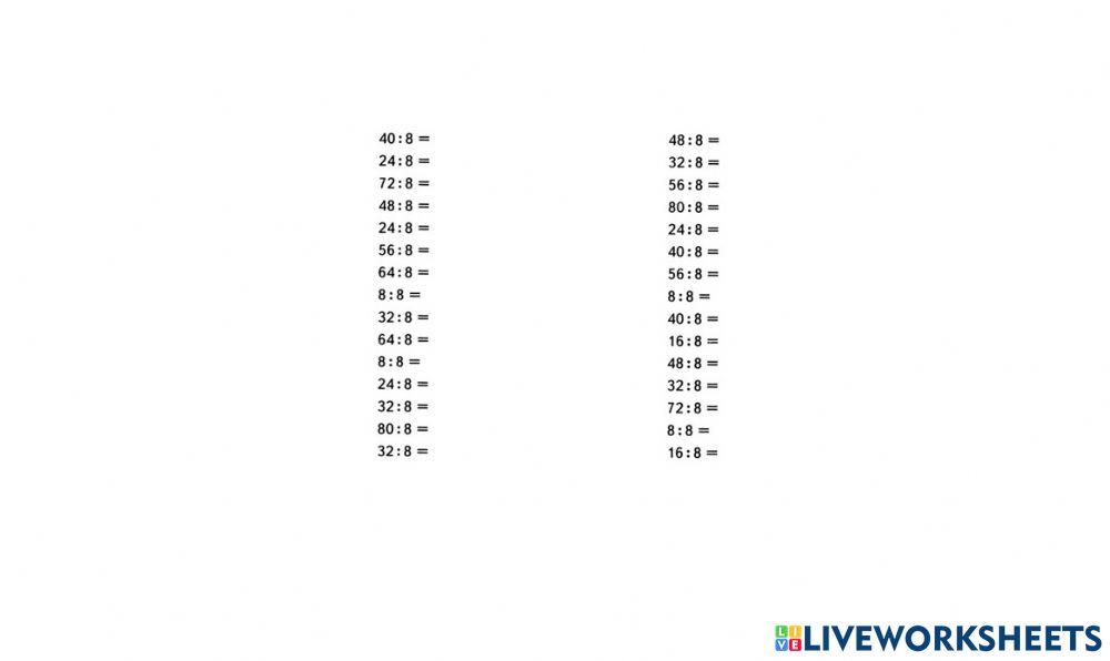 Деление на 8