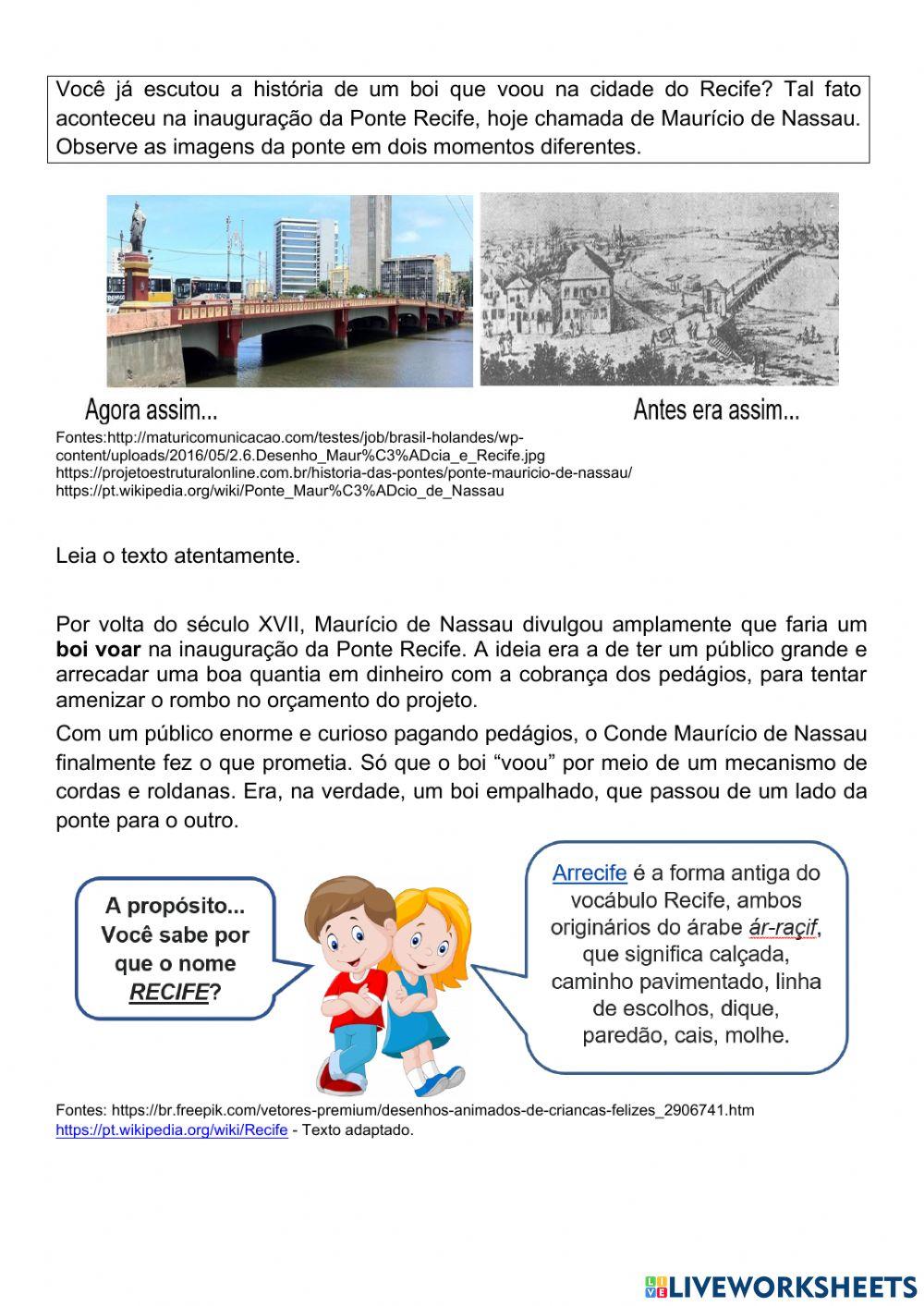 Exercício interdisciplinar