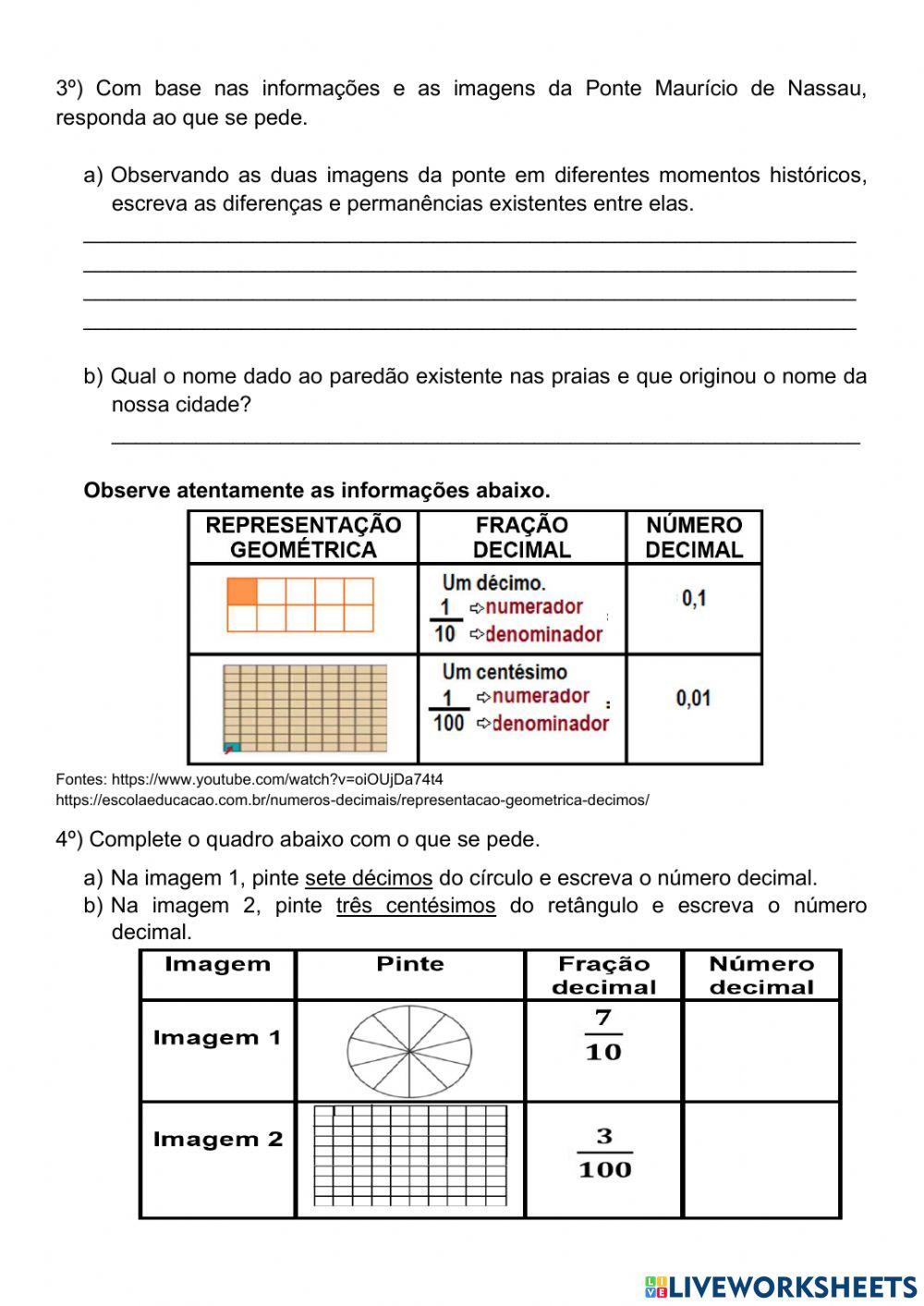 Exercício interdisciplinar