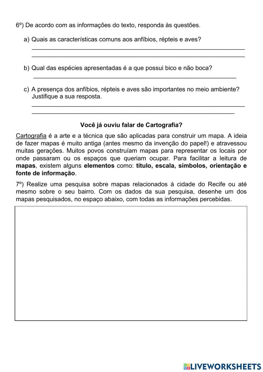 Exercício interdisciplinar