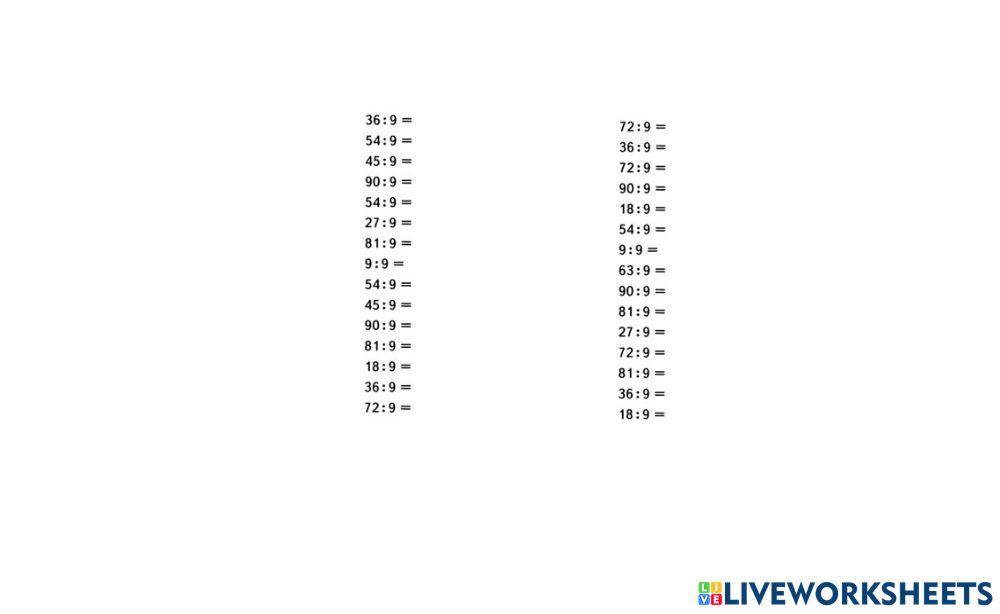 Деление на 9