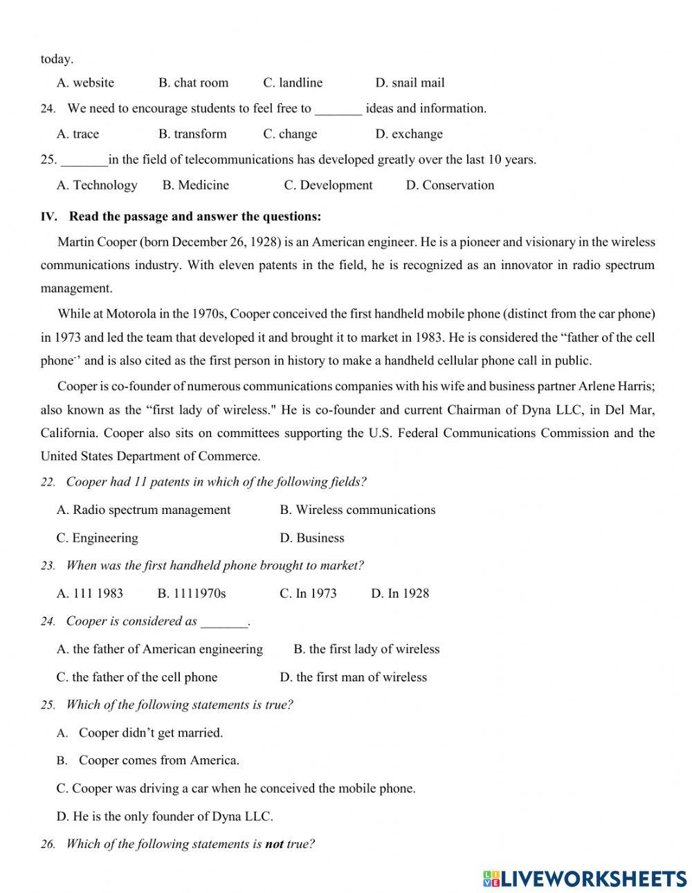 E8 test yourself 4 no 1