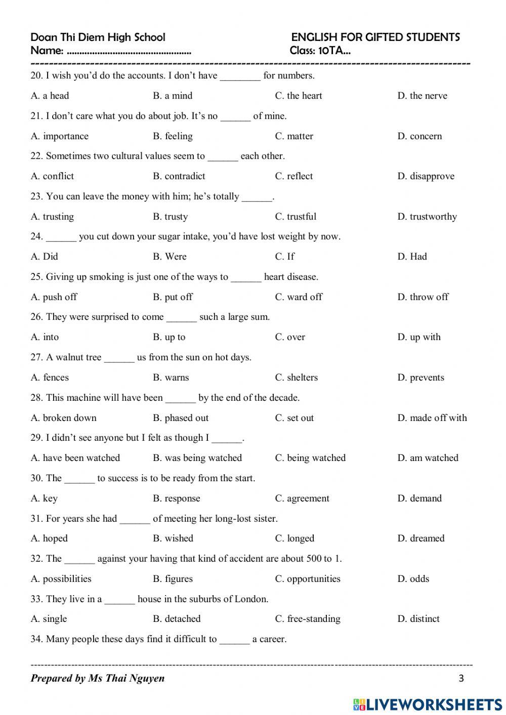 Home practice test 01 Home practice test 01