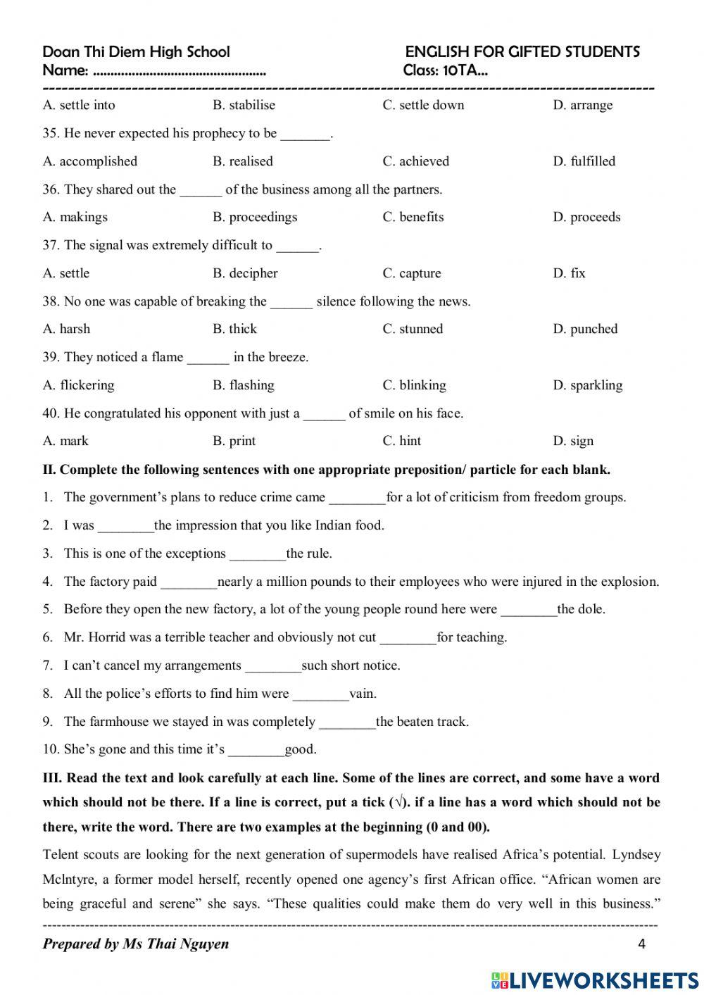Home practice test 01 Home practice test 01