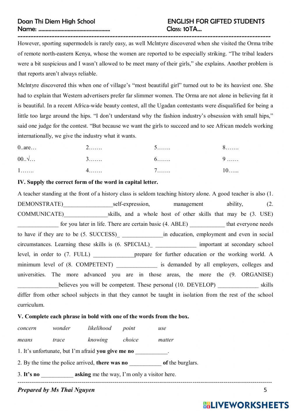 Home practice test 01