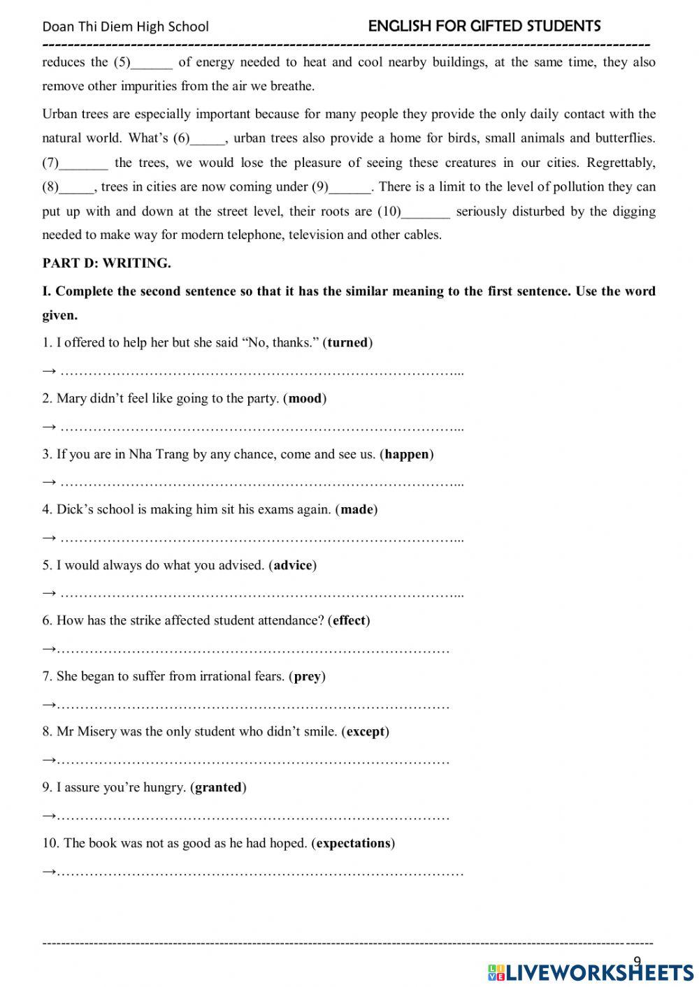 Home practice test 01 Home practice test 01