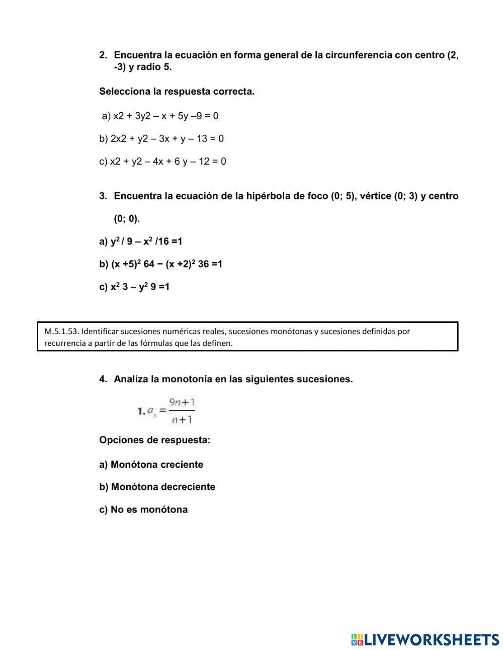 Diagnostico matematica tervero