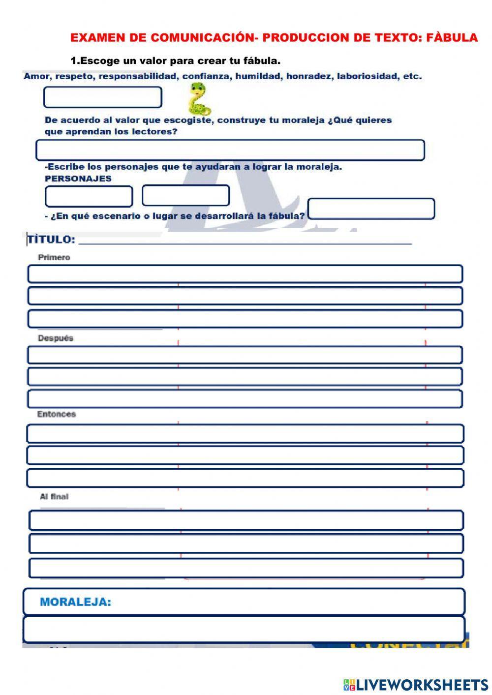 Examen de comunicacion