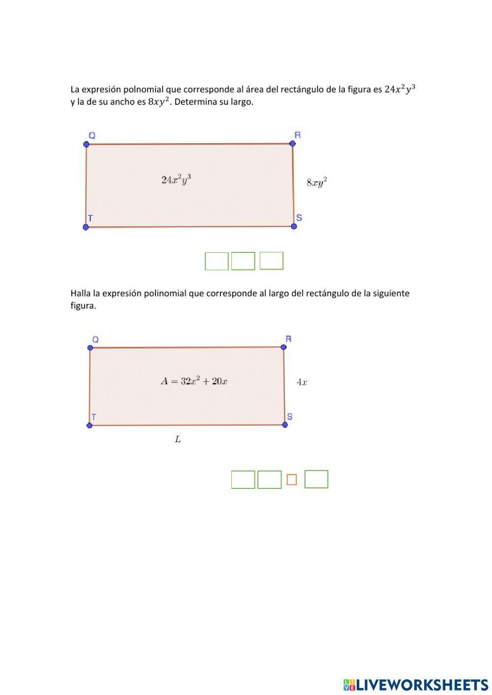 Multiplicación y división de polinomios