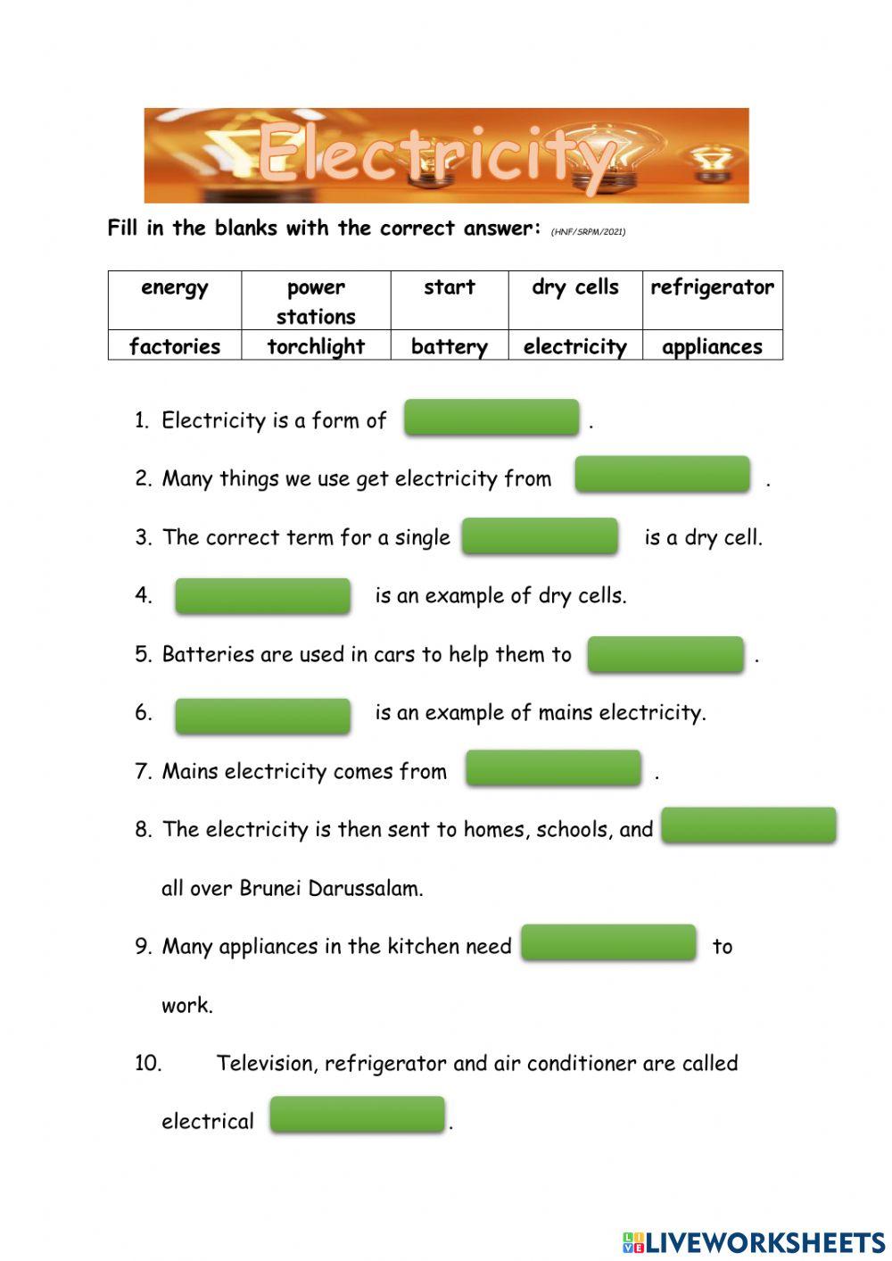 Electricity Electricity